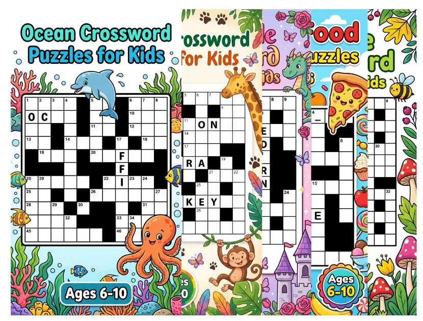 Crossword books sample pages