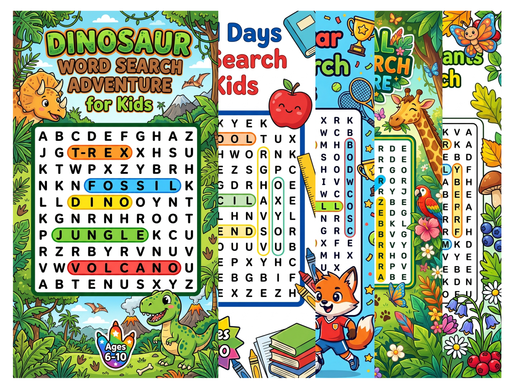 Word search books sample pages